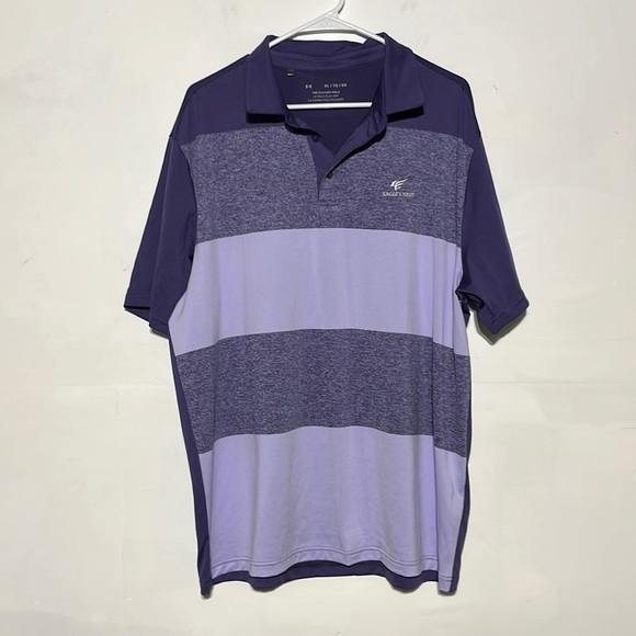 Under Armour Men’s The Playoff Polo Bodega Purple Stripe Size XL - Picture 3 of 8